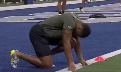 TCU safety Mark Perry at the NFL Scouting Combine. He has signed with the New England Patriots practice squad